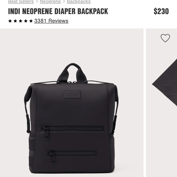 Dagne Dover Indi Diaper Backpack in Onyx, Large